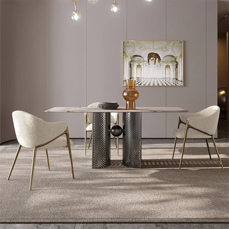 

Backrest Living Room Chair Designer Backrest Prefabricated Luxuryer Leather Chair Stools Bar Stool Muebles FurnitureLSL200YH
