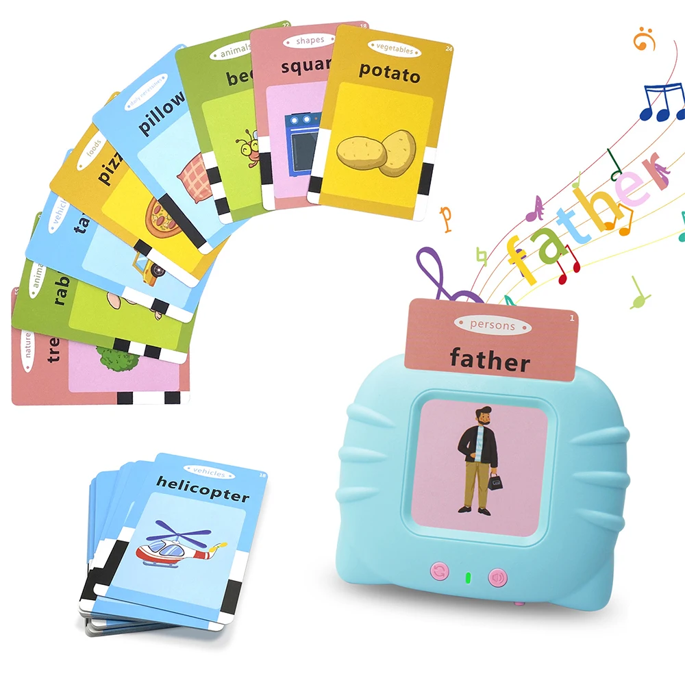 Learning Talking Flash Cards Early Educational Toys Baby Boy Girl Preschool Learning Reading Machine Interactive School Supplies