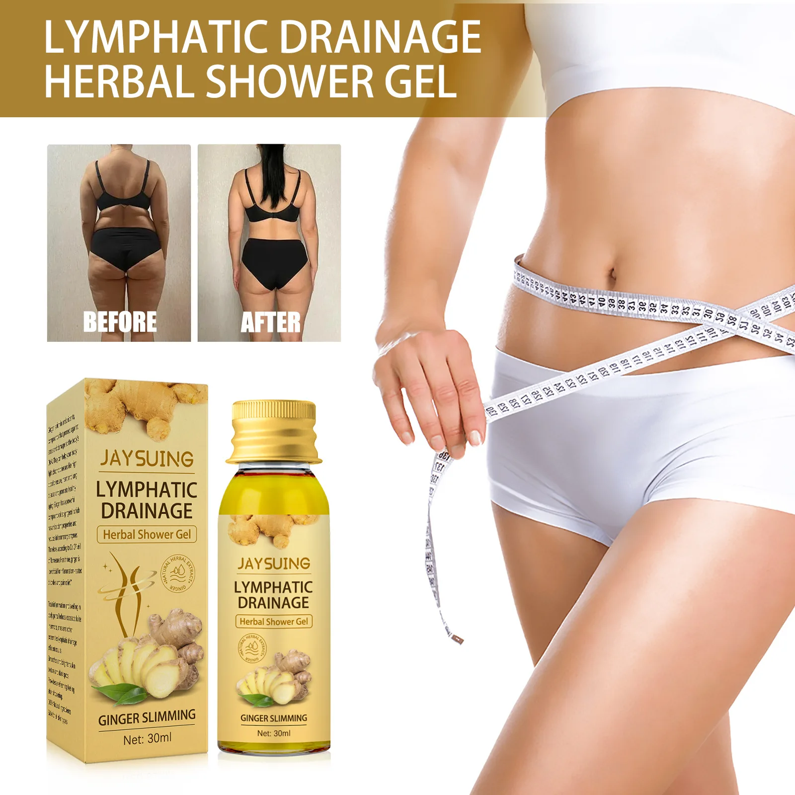 

Lymphatic Drainage Herbal Shower Gel PH Balanced Body Wash Natural Organic Body Wash Refreshing Moisturizing Body Oil Lymphatic