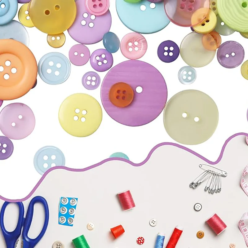 Mixed Resin Buttons Pack 5