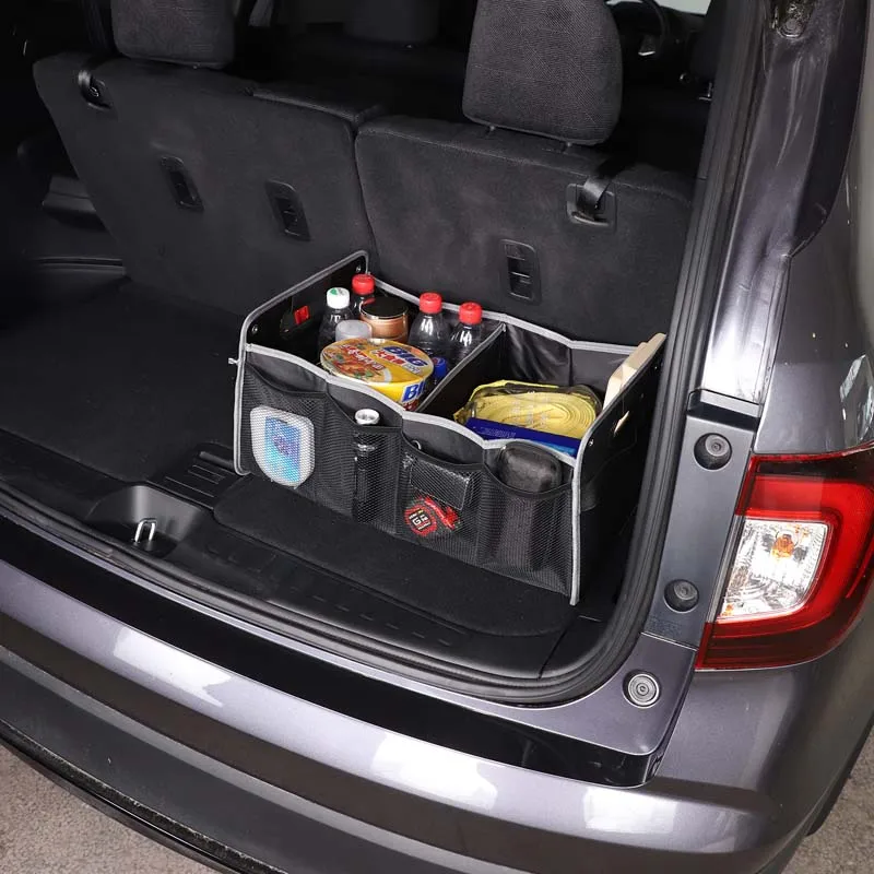 

For Honda Pilot Car Trunk Storage Organizer Box Multipurpose Collapsible Lid Portable Car Storage Tool Bag Car Trunk Organizer