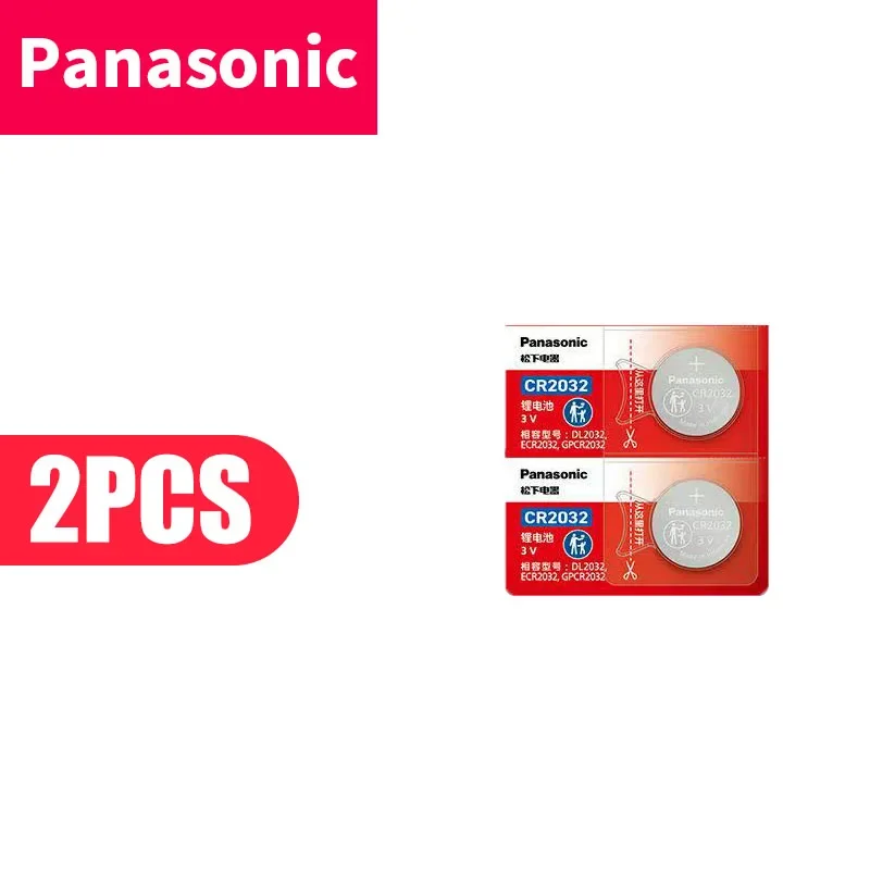 סוללת Panasonic CR2032 3V ליתיום מטבע לשעון/שלט/מפתח לרכב/צעצועים/Calc/Scale, מקורית אותנטית, קיבולת גבוהה 2-60 יחידות