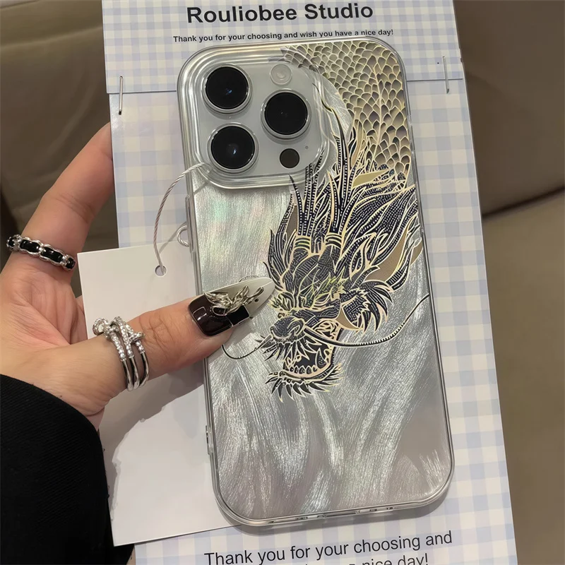 Golden Dragon Trendy Pattern Protective Phone Case