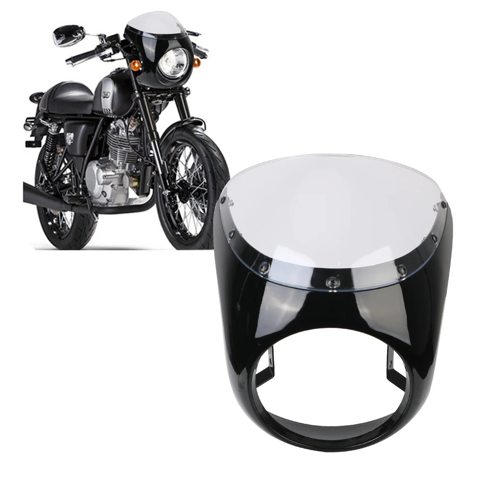 

For Honda Motorcycle Front Headlight Fairing 7inch/16.5~18cm Universal For Cafe Racer Retro Headlight Windscreen