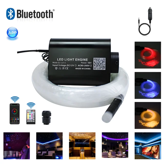 Lumières à fibre optique LED scintillantes, moteur PRO Smart RGBW, source à  double tête avec Bluetooth et contrôle de la musique, décorations de  théâtre - AliExpress