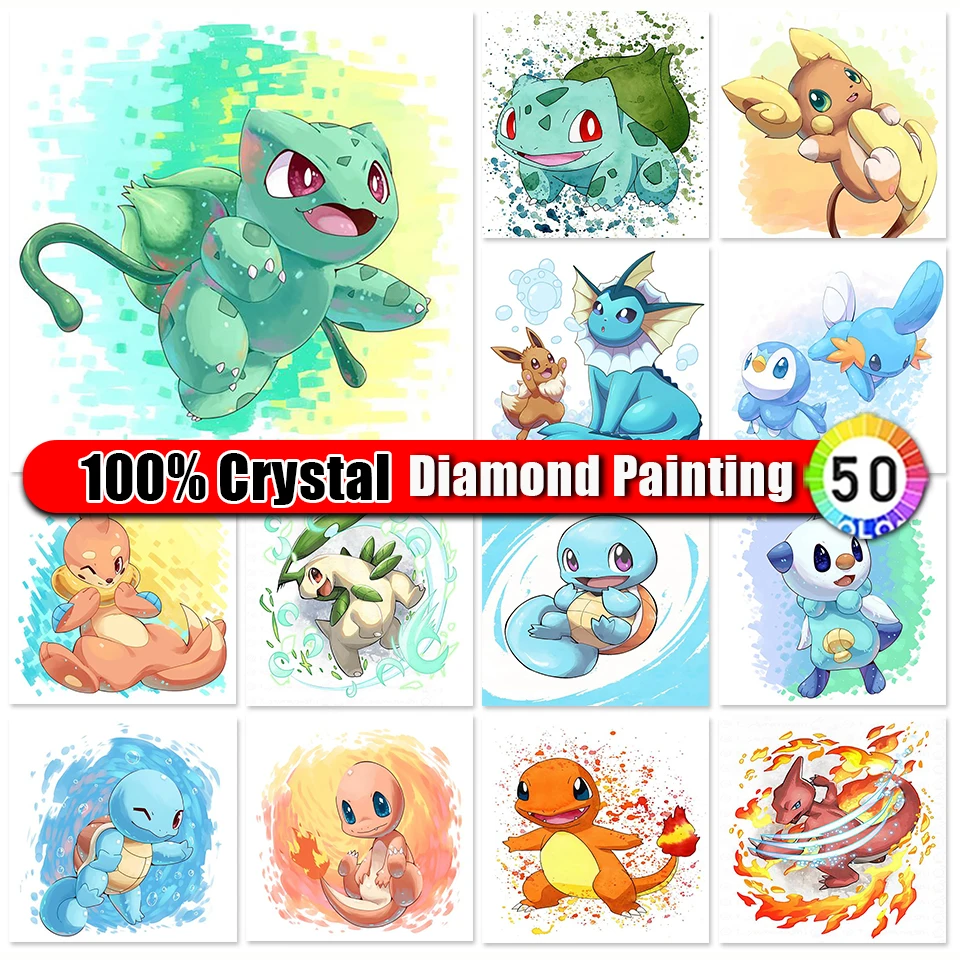 

Алмазная живопись Покемон Пикачу, новинка 100%, аниме искусство, 5D, Набор для вышивки крестиком «сделай сам», мозаичная вышивка, домашний декор, детский подарок, 2024