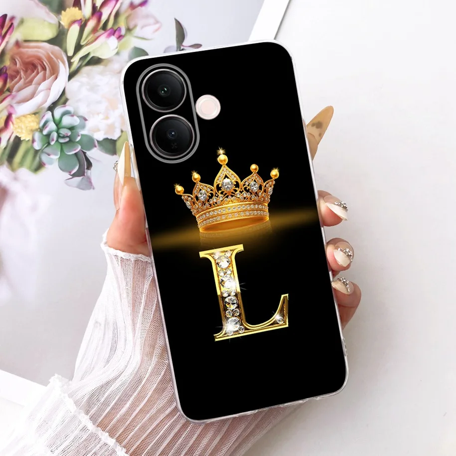 Cute Letters Crown Soft Slim Silicone Back Cover Case - Enhanced Protection with Stylish Design