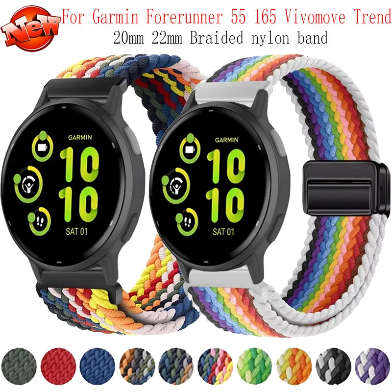 Enhanced Nylon Strap with Adjustable Magnetic Wristband, Available in 20mm and 22mm Sizes
