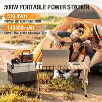 Portable Power Station 500, 110V/500W Solar Generator(Surge 1000W), 519.4Wh Backup Lithium Battery for Outdoor Home 2