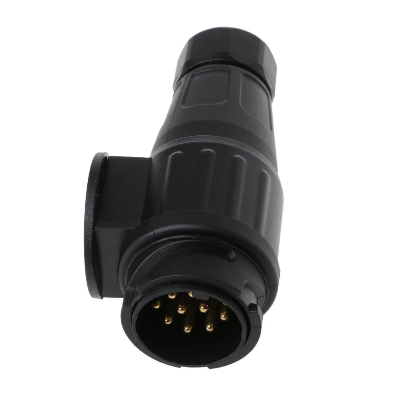 

Towbar Towing Socket 13 Pin Round Standard Trailer Socket Black Wearproof Trailer Socket Power Plug