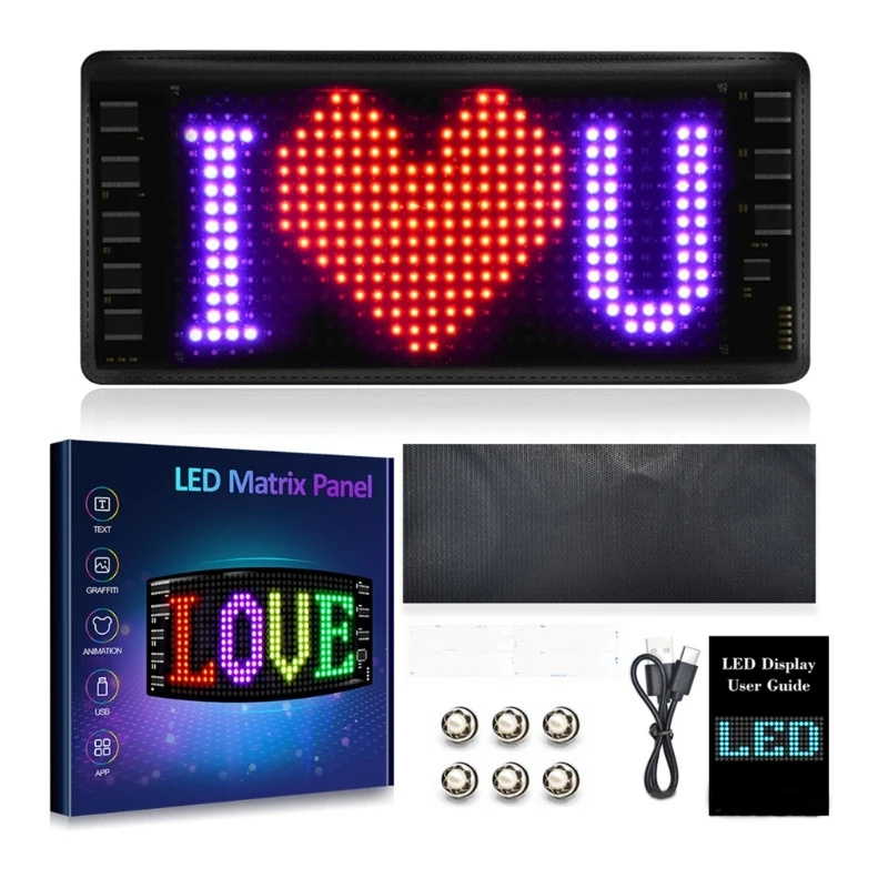 

Portable LED Pixel Panel Scrolling Advertising Car Rear Window Sign Expression Screen Fit for Personalized Communication