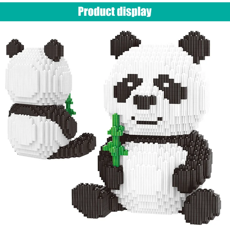 3689pcs DIY Assemable Panda Mini Blocks Educational Animal Toys for