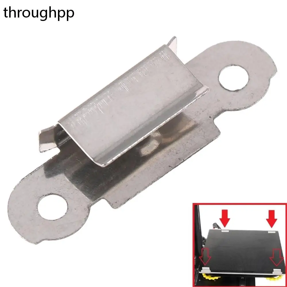 4 PCS/Lot Stainless Steel Durable Heated Bed Clip Printer Heated Bed Clamp 3D Printer Accessories