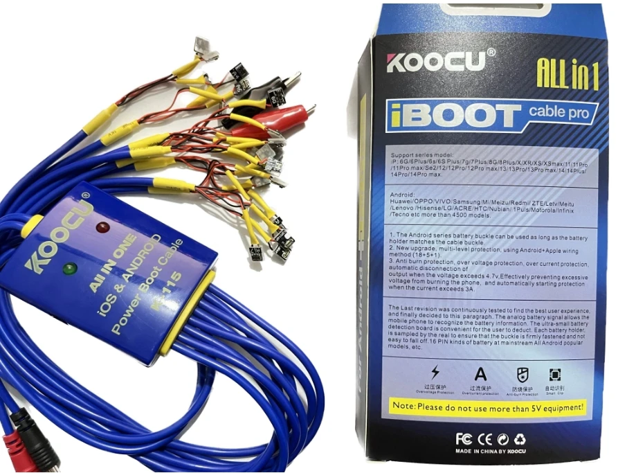 KOOCU K-115 Cable Pro iBooT iP Power cable + Android Boot Cable Dedicated Power for iPhone and Android i Boot