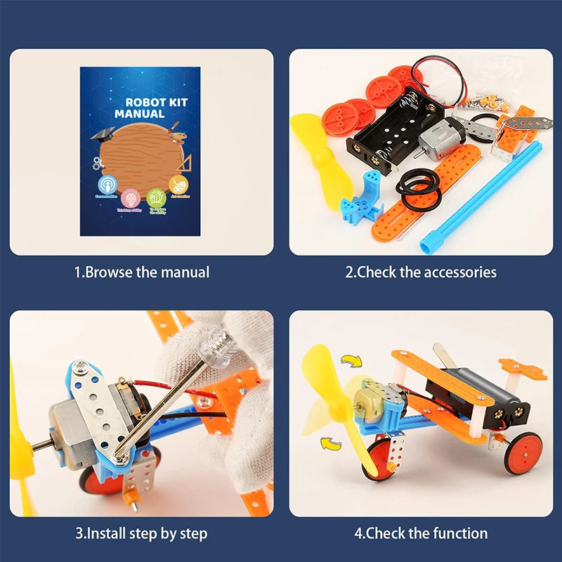 Solar-Powered 12-in-1 DIY Robotics Kit for Kids - Educational Science Experiment and Building Toy
