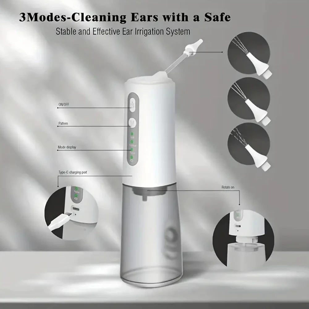 3 Modes Rechargeable White Ear Cleaner  Single Person  Safe And Effective  Ear Canal Cleaning and Ear Picking Electric Device 2