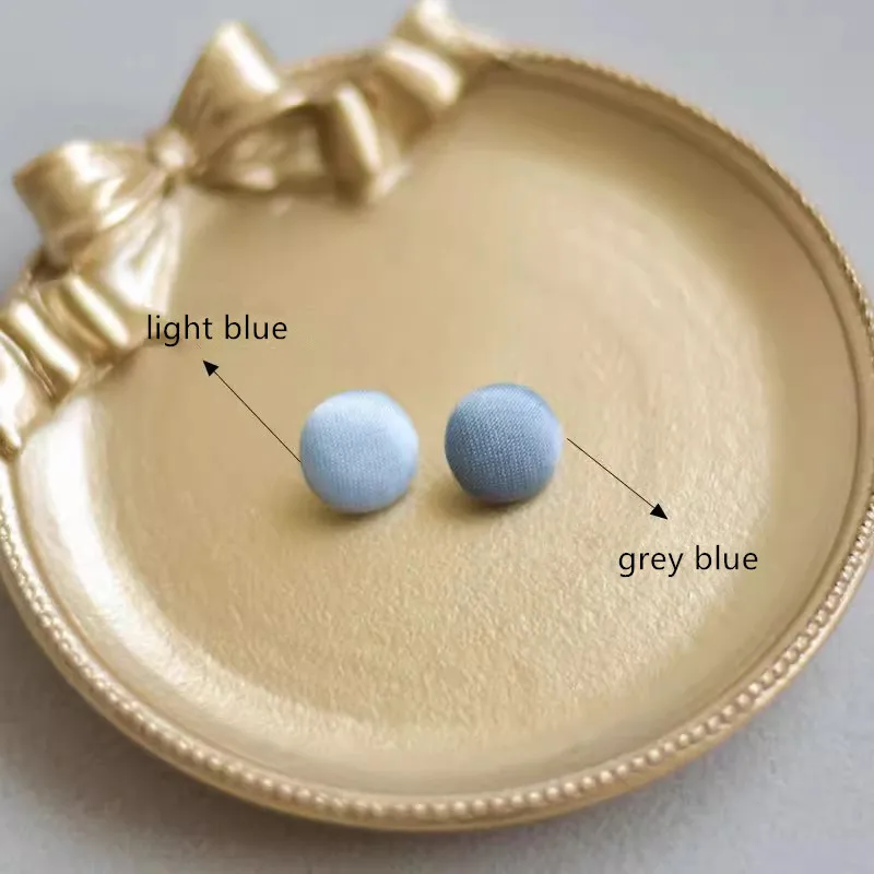 High-end satin cloth bag button wedding dress back button coat windbreaker button handmade diy accessories white 6