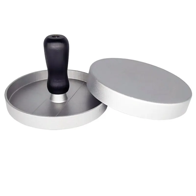 Burger Press Patty Maker Aluminium Hamburger Mold Non-Stick with 100 Patty Papers