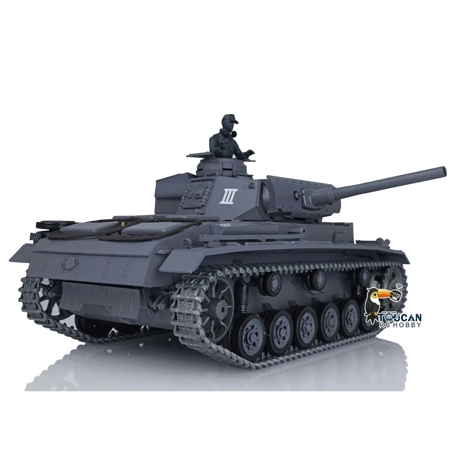 HENG LONG 1/16 스케일 FPV 7.0 Panzer III L RTR 업그레이드 무선 조종 탱크 3848 360 ° 터렛 원격 조종 자동차 TH17344-SMT4