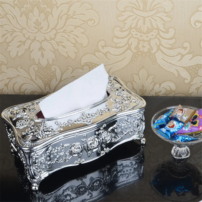 Luxury kitchen tissue storage box European-style acrylic tissue box handkerchief tissue holder household storage supplies 3