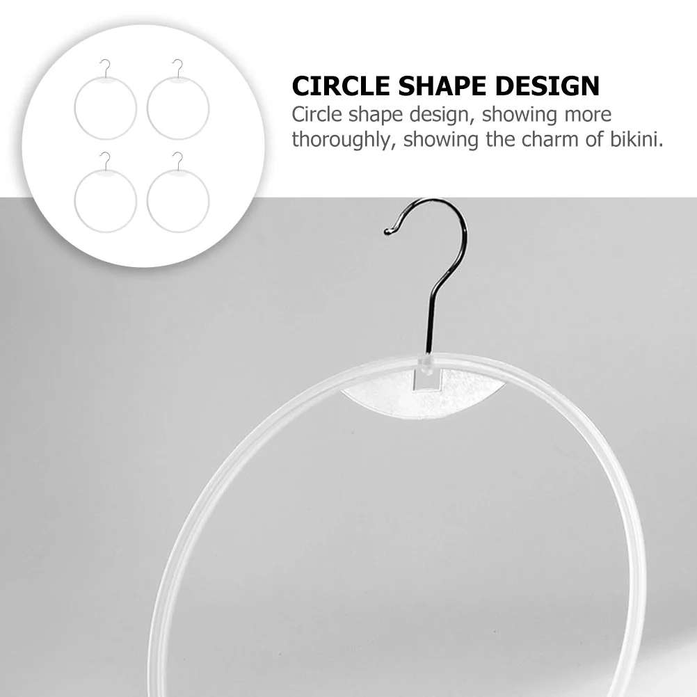 10 Pcs White Bikini Display Stands Round Underwear Racks Drying Shelf Circle Shape Swimsuit Hanger Home Storage ganization 2