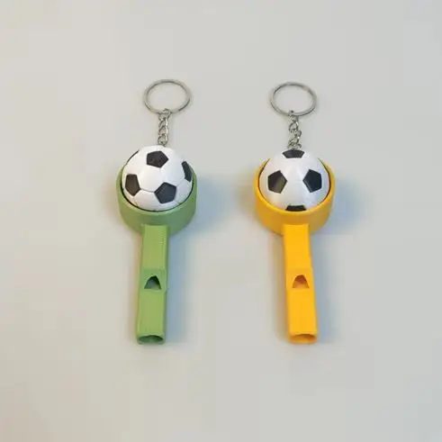 3D 프린팅 축구 호루라기 키체인, 푸시 버튼 피젯 클리커, 독창적인 자동차 키링, 가방 참, 재미있는 장난감