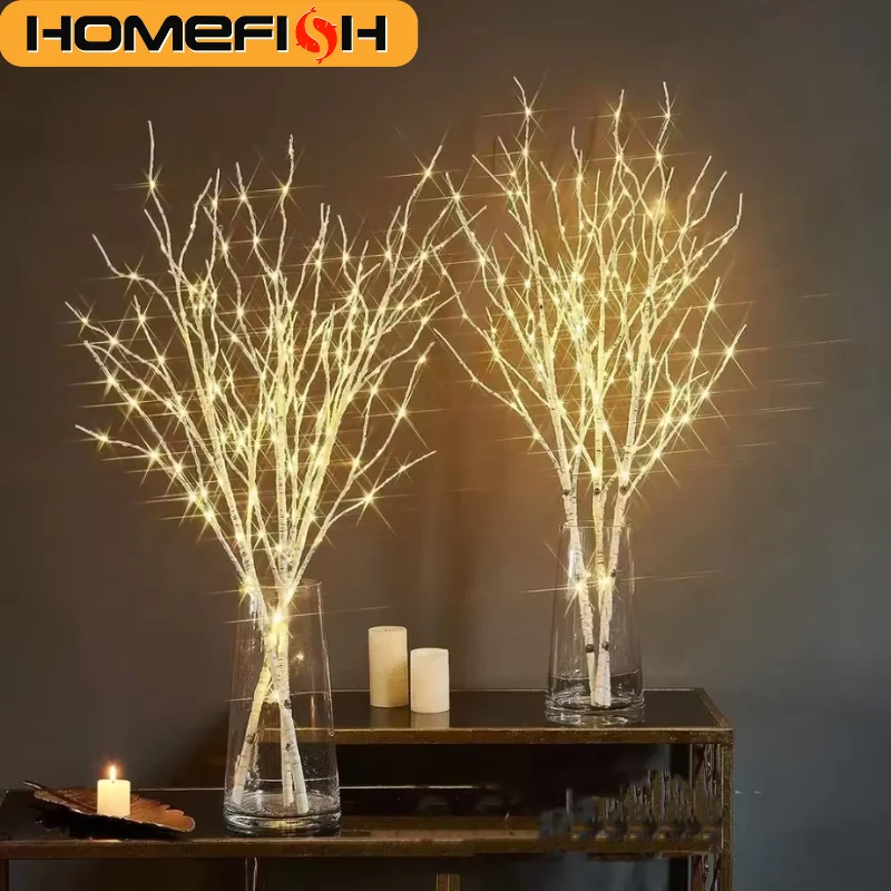 HOMEFISH White Birch LED Twig Lights 1