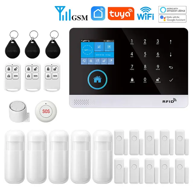 Kit de Alarma casa o negocio, inalámbrica WiFi - 4G aplicación inteligente Tuya Smart Life * COMPRA INTERNACIONAL * 1