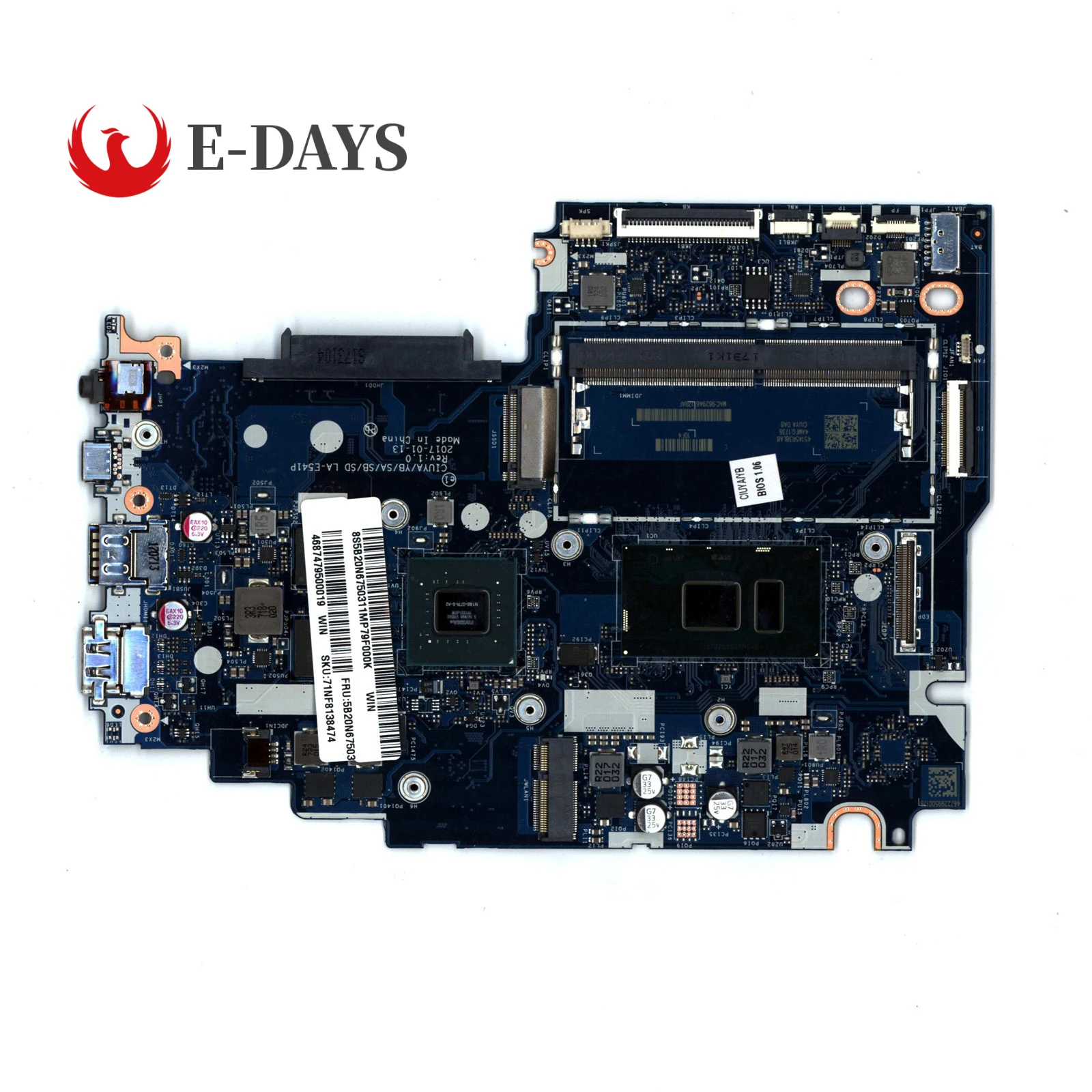 

Материнская плата для ноутбука Lenovo Yoga 520-14IKB Ideapad Flex 5-1470