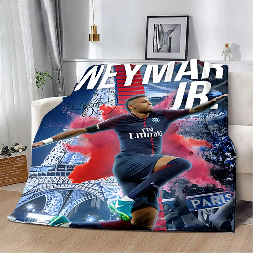 Printed Blanket Football star N-NeymarS Picnic Blankets Warm Blanket Soft and Comfortable Blanket Home Travel Birthday Gift 3