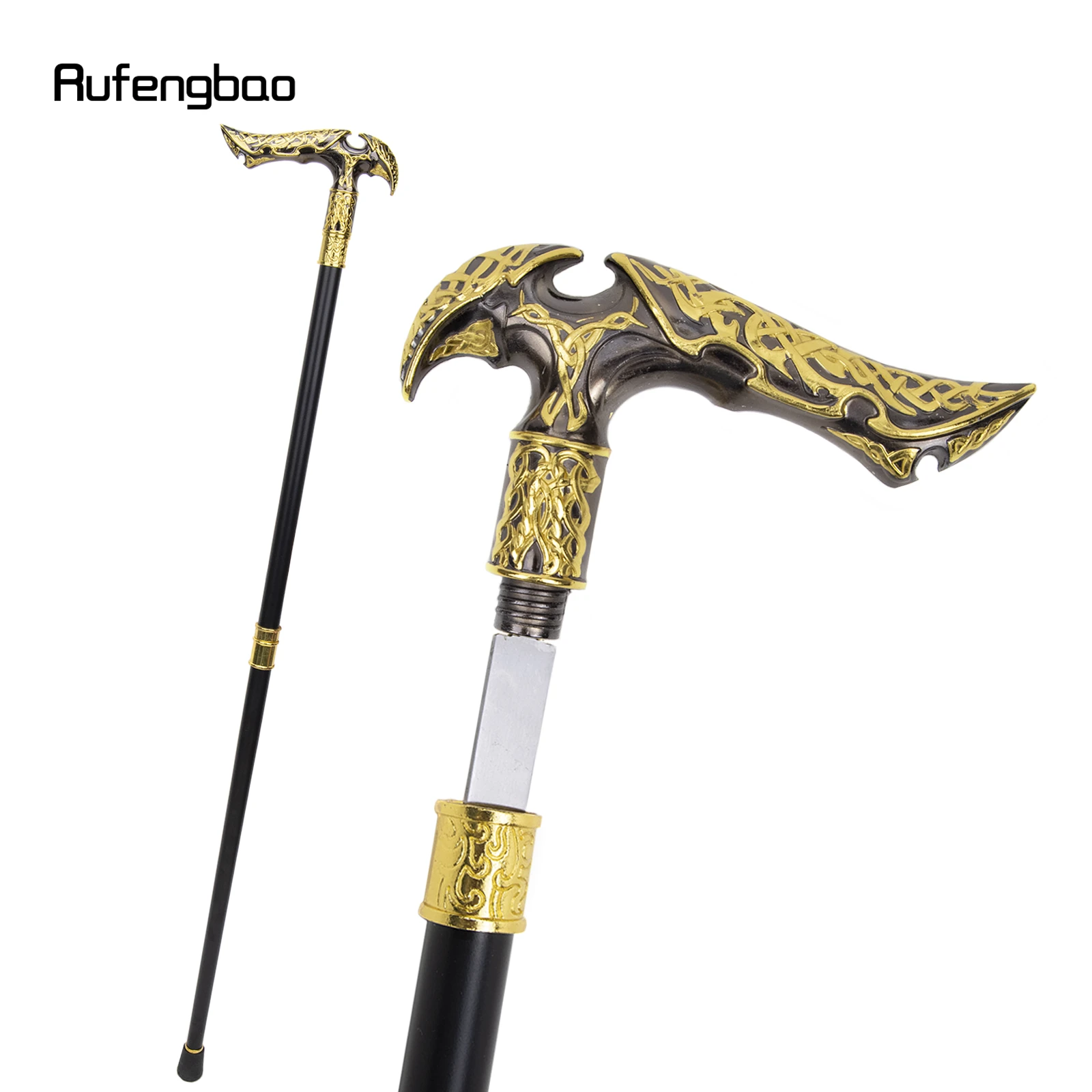 Gold Black Luxury Type Walking Stick With 26cm Hidden Sword Self