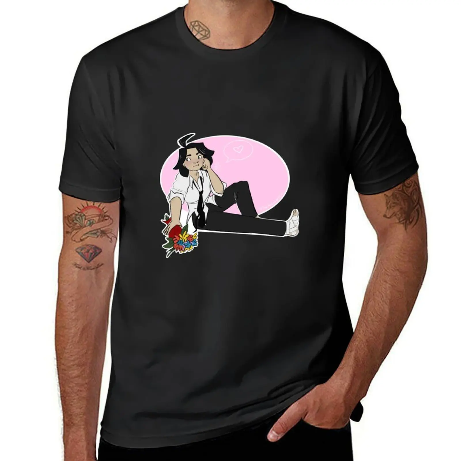 Yasuke Matsuda - Valentine T-Shirt tops vintage men clothing