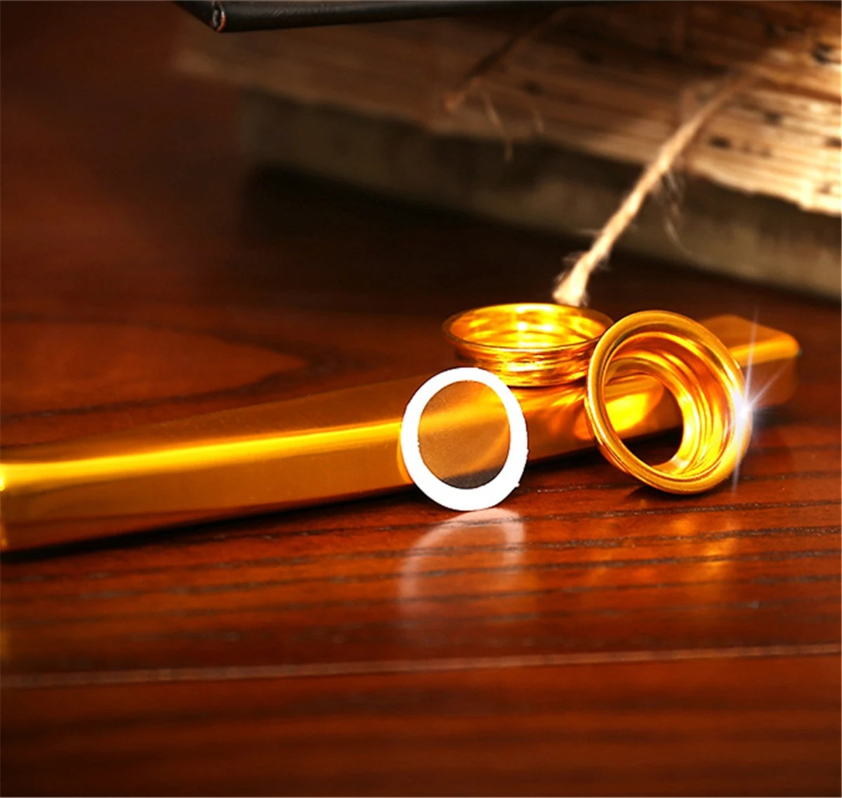 Kazoo Silver Aluminum Alloy with Membrane Flute Diaphragm Mouth Kazoos Musical Instruments Image 12