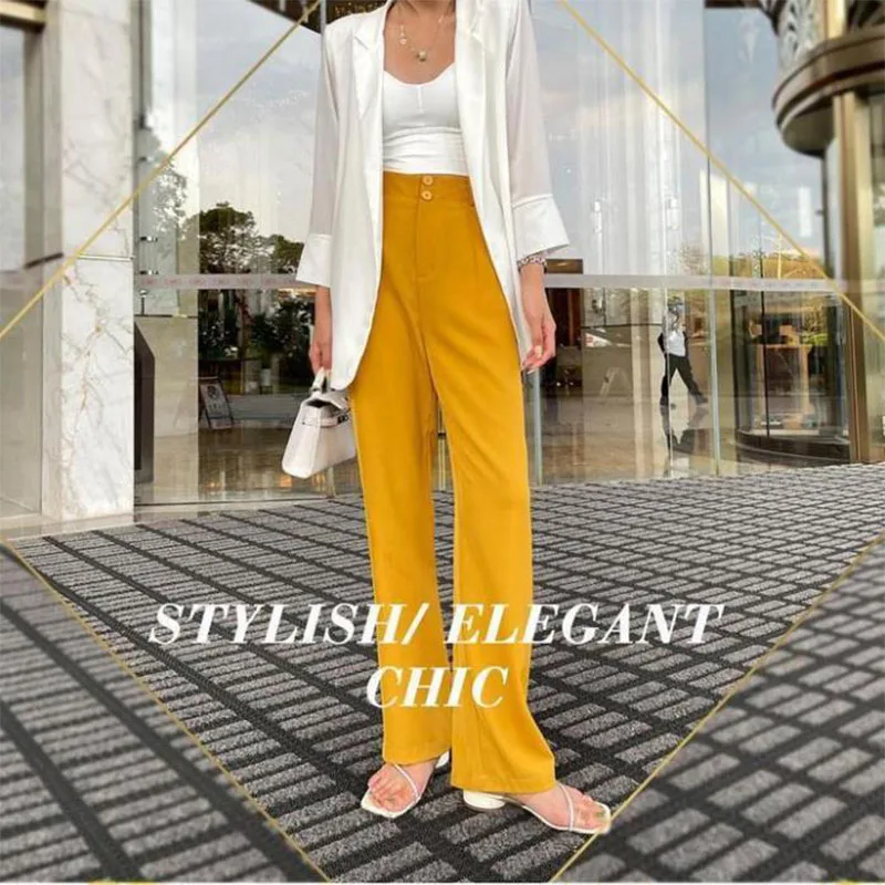 Woman's Casual Full-length Loose Pants Temperament Ladies Casual Pants Red  Trousers 2021 Spring and Autumn New High-waist - AliExpress