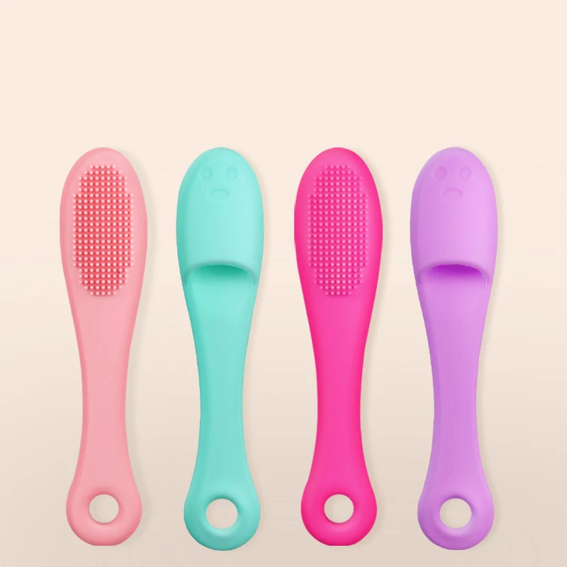 Pet toothbrush, soft rubber dog toothbrush for oral cleaning and black chin treatment, pet supplies