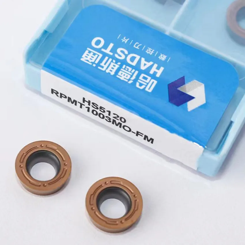 

HADSTO RPMT08T2MO-FM HS5120/RPMT10T3MO-FM HS5120/RPMT1003MO-FM HS5120/RPMT1204MO-FM HS5120 CNC carbide inserts 10pcs/box