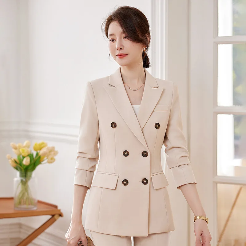 

Apricot Suit Jacket for Women Spring and Autumn2024Korean Style Commuter Workwear Formal Suit Work Clothes High-Grade Suit Suit