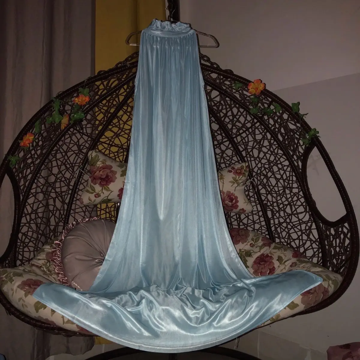 

Glossy O Neck Sexy Women Satin Long Dress Sleeveless Loose Night Dress Plus Size Sleeping Robe