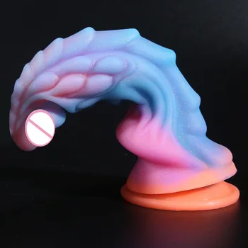 New Arrival Luminous Monster Dildo Adult Toys for Women Big Dick Realistic Dildos Lesbian Anal Toys With Suction Cup Anus Orgasm 4