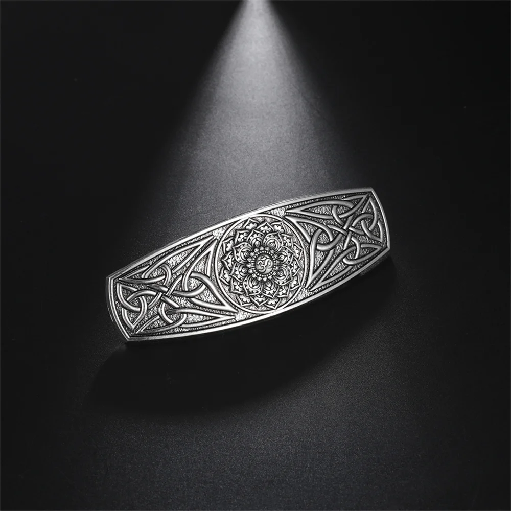 Retro Vikings Celtics Knot Hairpin Women Silver Color Metal Irish Hindu Symbol Hair Decor Barrette Long Hair Design Female Jewel jewelry accessories hair accessory