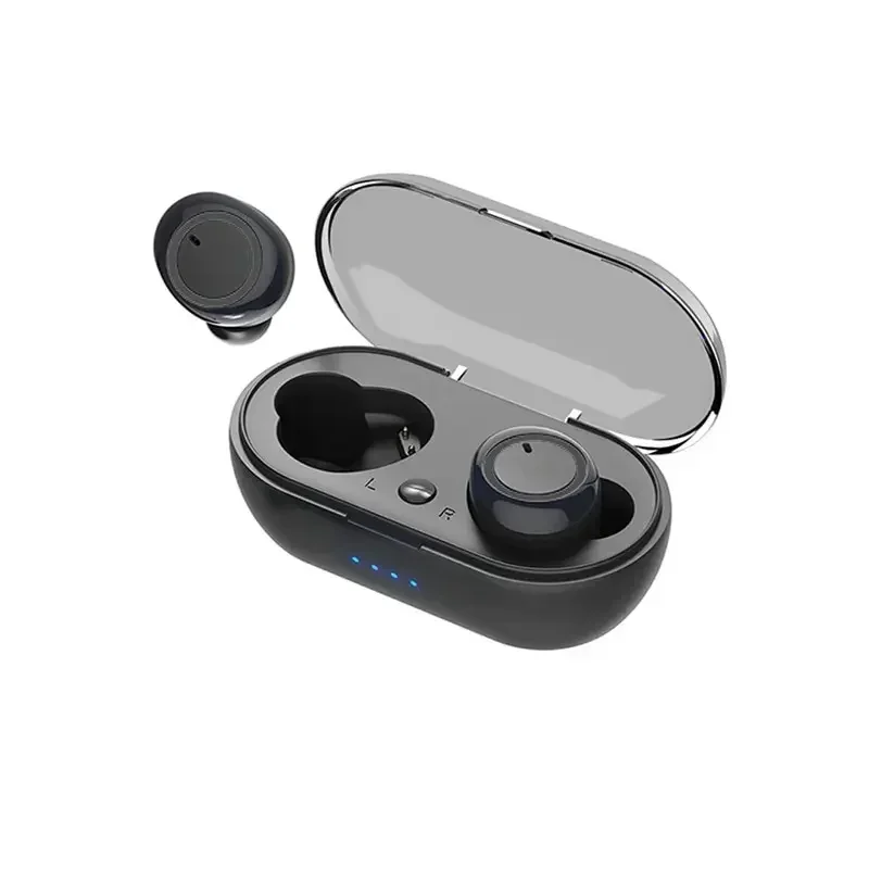 Enhanced Wireless Bluetooth Earphones with Touch Control, Mic, and LED Display - Waterproof 9D Stereo Sound