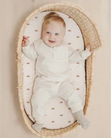 Drap-housse de berceau pour bébé, 2 pièces, housse de matelas à langer pour nouveau-né, imprimé solide, respirant, draps-housses, berceaux, housse de matelas 6