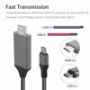 4K 1080P USB 3.1 Type C to HDMI-compatible Adapter Cable USB-C Cable Cable for Macbook Pro ChromeBook Pixel HDTV TV cable 3
