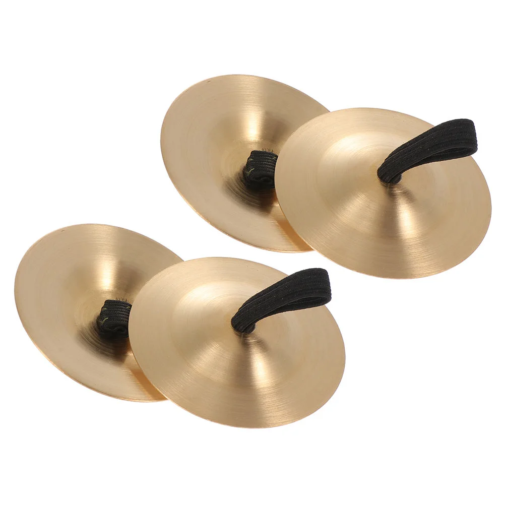 

2 Pcs Orff Copper Cymbals Belly Dancing Music Mini Percussion Kids Instrument Finger for Child