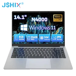 14.1 Inch Cheap Laptop Intel Celeron N4000 IPS Full HD 8GB DDR4 RAM 256GB 512GB SSD Windows 11 Office Learning Portable Computer