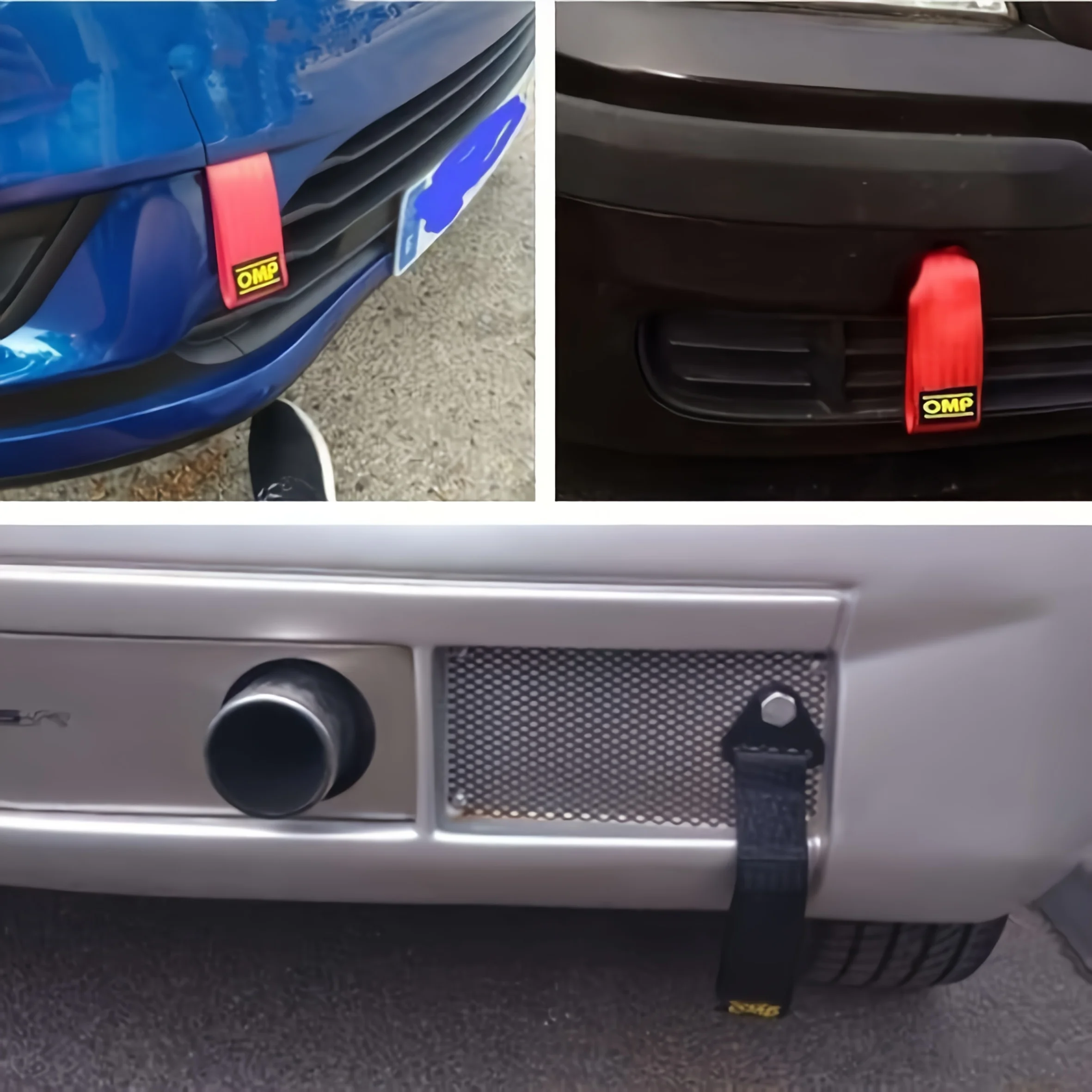 Neuer Auto-Abschleppgurt, universelles Nylon-Abschleppseil, vorderer Abschleppösengurt für das Auto, kompatibel mit Stoßstange, Anhänger, Auto-Außendekoration – Detail 4