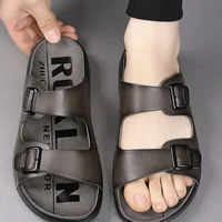 Men's Summer Slippers Soft Bottom Anti-Odor Slip-On Casual Shoes Wear-Resistant Breathable Outdoor Slides Comfortable Footwear