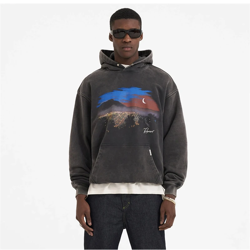 

2023ss New Autumn And Winter Shark Teeth Retro Cotton High-Quality Hoodie