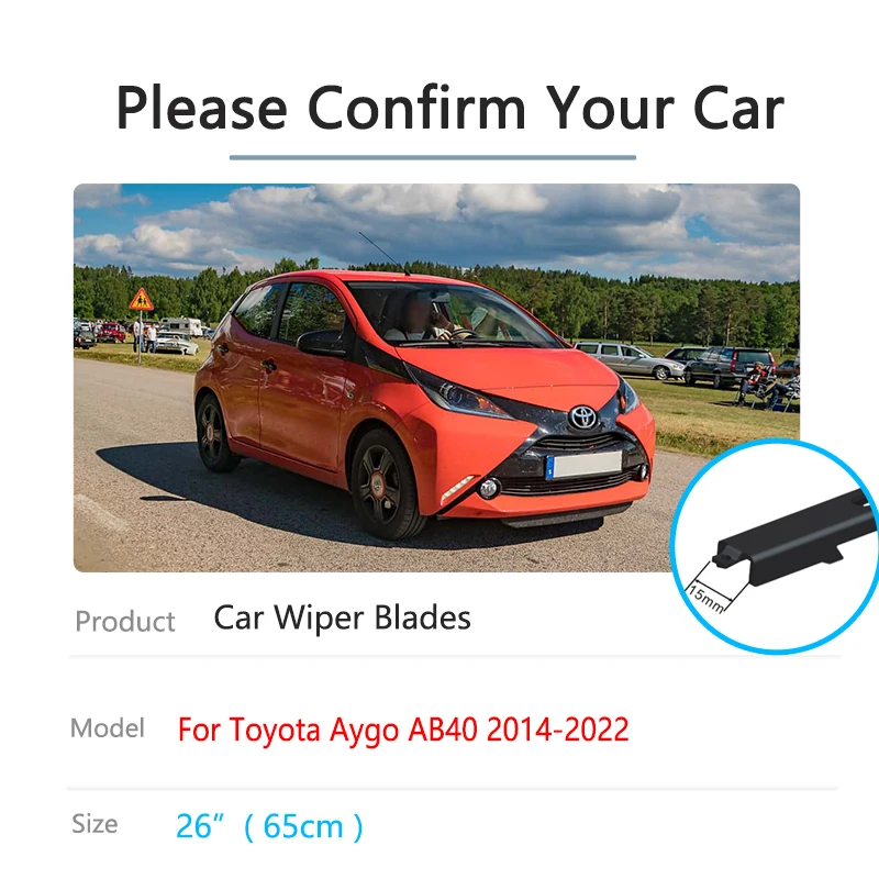 Voor Toyota Voor Aygo Mk2 Voor Peugeot 108 Voor Citroen C1 2014-2020 Auto Voor Achterruit Wisserbladen Voorruit Ruitenwisser