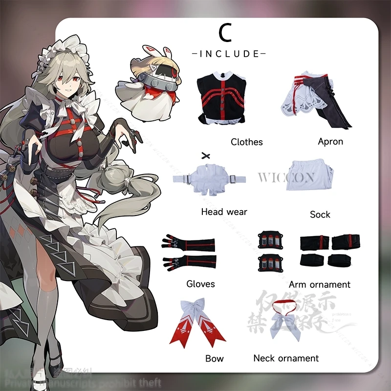 New Game Zenless Zone Zero Alexandrina Sebastiane Cosplay Sexy Costume Uniform Wig Anime Halloween Party Masquerade Women Props 25